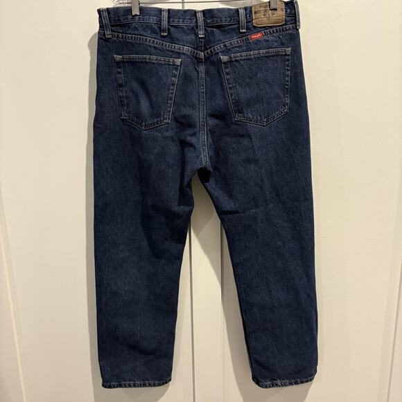 Wrangler Jeans Mens 38x29 Blue Regular Fit 96501MR Denim Straight Leg Comfort - Picture 6 of 13